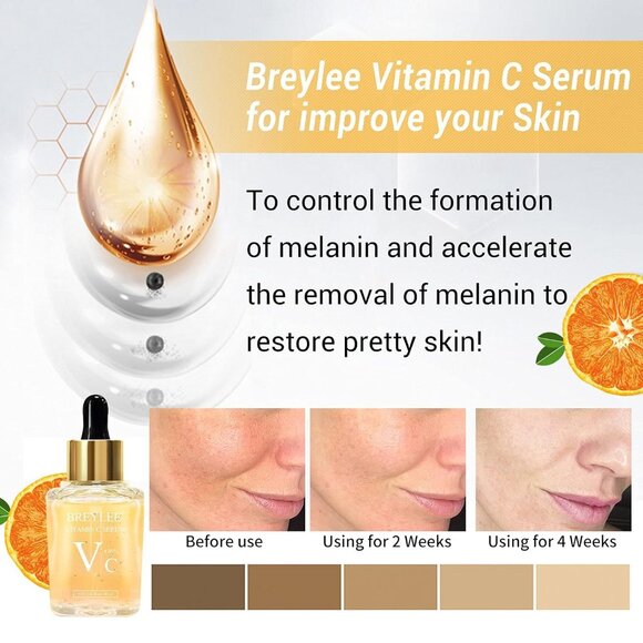 BREYLEE Vitamin C Serum for Face & Eye (1.4 oz) for Brightening Skin,Dark Spot R - Picture 5 of 10